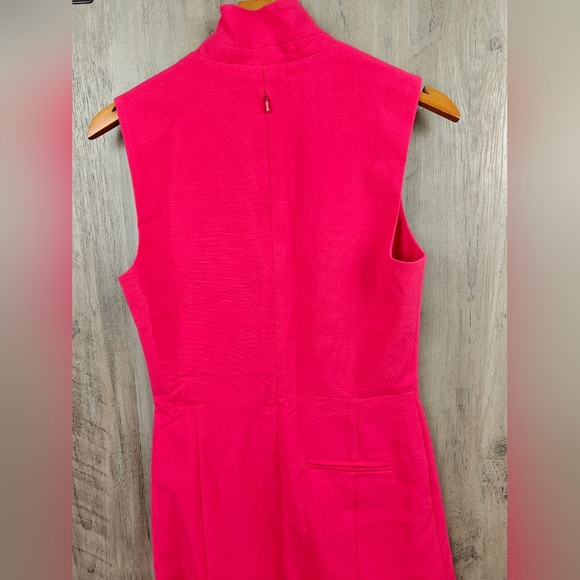 NWT Black Halo Fit & Flare V-neck Knee Length Dress in Snap Dragon Red Size 2 - Picture 8 of 11